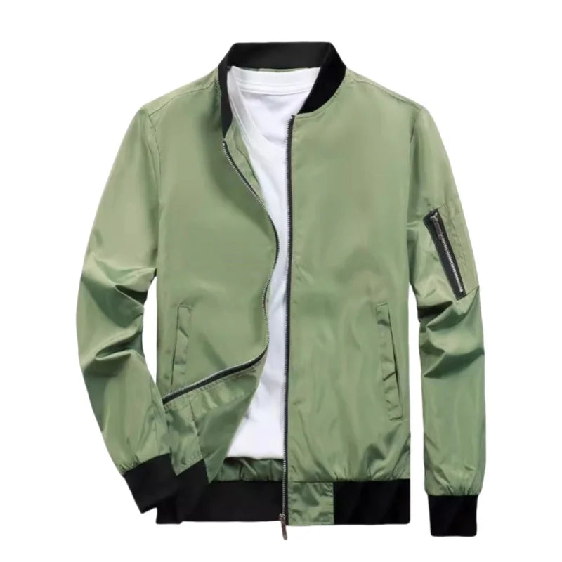 AIDASE  -  Sports Windbreaker Zip Up Coat with Pockets Clothing Spring Autumn Men's Bomber Jacket Casual Lightweight Jacket For Men aidase-shop