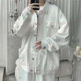 Aidase 2024 Black Jeans Jacket Men Slim Streetwear Ripped Denim Jacket Hoodie Men Hip Hop Bomber Jacket Homme Autumn aidase-shop