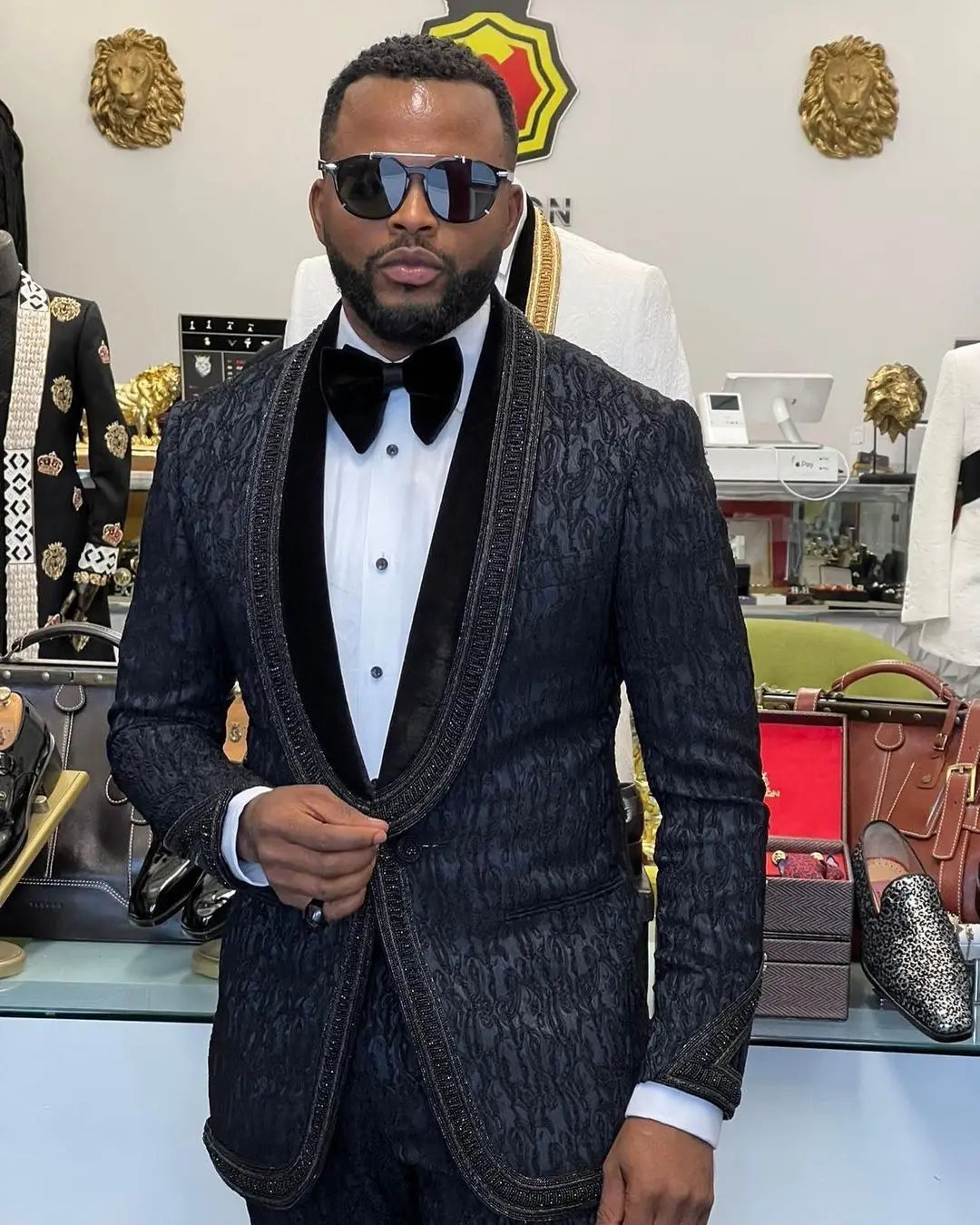 Aidase Unique Latest Classic Mens Suit One Button Tailor-Made Two-Pieces Jacket Pants Designer Formal Occasion Costume Made aidase-shop