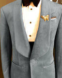 Aidase Fashion Mens Suits Flannel Two-Piece Suit Vintage Business Jacket And Pants Custom Made Velvet Wedding Tuxedos New Hot In Winter aidase-shop