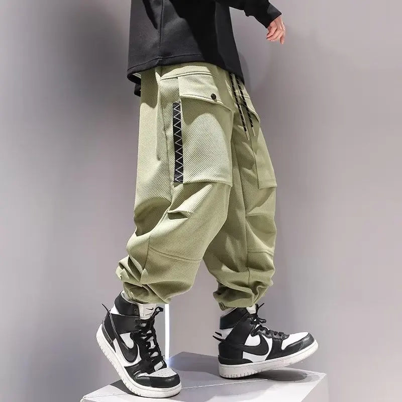 Aidase Korean Cargo Pants Men Japanese Streetwear Oversize Sweatpants Harajuku Casual Joggers Kpop Trendy Trousers Hip Hop aidase-shop