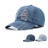 Aidase Unisex Sport Baseball Cap for Women Men Retro Wash Water Jeans Sun Hat Cotton Handfeeling Streetwear Hip Hop Denim Summer Hat aidase-shop