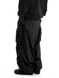 Aidase Classic Design Multi Flap Pockets Cargo Pants,Men's Loose Fit Drawstring Cargo Pants,For Skateboarding,Street,Outdoor Camping aidase-shop