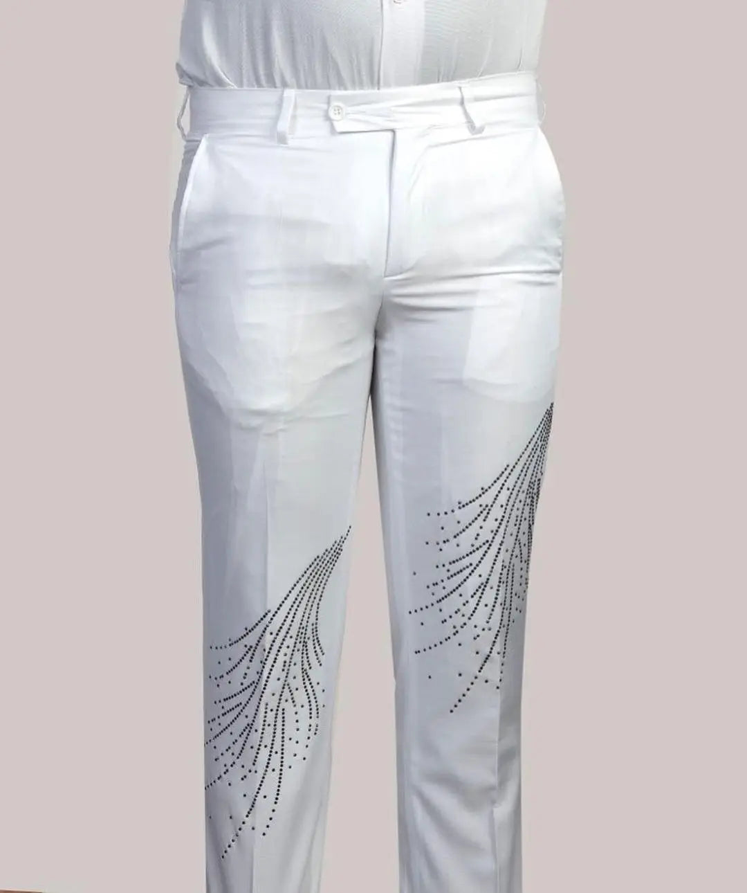 Aidase Luxury Beads 2 Pieces Blazer Pants Men Suits Shiny One Button Sheer Lapel Diamonds Formal Party Wedding Groom Plus Size Tailored aidase-shop