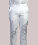 Aidase Luxury Beads 2 Pieces Blazer Pants Men Suits Shiny One Button Sheer Lapel Diamonds Formal Party Wedding Groom Plus Size Tailored aidase-shop