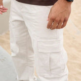 AIDASE  -  Autumn Men's Patchwork Solid Casual Loose Straight Trousers aidase-shop