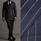 Aidase Formal Men's Suit 2 Pieces Blazer Pants Bow Collar Double Breasted Buckle Wedding Work Wear Business Modern Costume Size Color