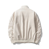 AIDASE  -  Trendy Simple Men's Jacket Solid Color Stand Collar Long Sleeve Men Coats Summer New Zipper Handsome Menswear Tide 21E6595 aidase-shop