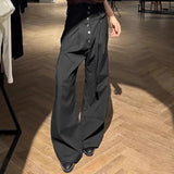 AIDASE  -  Trend Men Suit Pants Pleated Embroidered Straight-Leg Slightly Flared High-Waisted Striped Ribbon Trousers 21E7642 aidase-shop