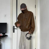 AIDASE  -  Mens Street Fashion Hip-Hop Niche Deconstruction Design Solid Color Pu Leather Jacket Autumn And Winter Unisex Handsome Y2k Coat aidase-shop