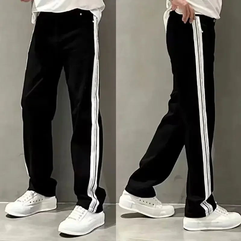 Aidase Trousers White Straight Male Cowboy Pants Retro Jeans for Men Classic Cheap Denim Aesthetic Stylish Baggy 90s Streetwear Loose aidase-shop
