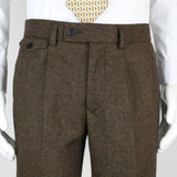 Aidase Men Autumn Winter Men New Long Wool Tweed Trousers Male Office Straight Pants Male Retro Business Casual Suit Pants aidase-shop