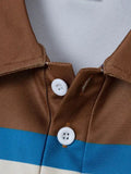 AIDASE  -  New Summer Men's Striped Polo Shirts Fashion Lapel Button Short Sleeve Sports Polos Classics Business Casual Tops Male Tees aidase-shop