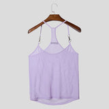 AIDASE  -  Men Tank Tops Mesh Transparent Solid Color Sexy Sleeveless Male Vests Summer Streetwear 2025 Fashion Men Clothing S-3XL aidase-shop