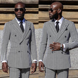 Aidase Fashion Herringbone Wedding Suits For Men Peak Lapel Groom Wear Slim Fit Business Tuxedos Custom Made 2 Pcs Jacket Pants