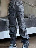 Aidase Cargo Pants for Men Trousers Man Black Grey Stacked Hip Hop Nylon Fashion Aesthetic Designer Oversize Korean Style Baggy Cotton aidase-shop