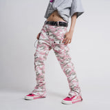 Aidase Fashion Streetwear Pink Camouflage Cargo Pants Hip Hop Multi-pocket Zip Up Trousers Flared Men Y2k Slim Fit Casual Pants Baggy aidase-shop