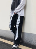 Aidase Trousers With Print White Jeans For Men Skeleton Straight Male Cowboy Pants Designer Comfortable 2024 Korean Autumn Harajuku aidase-shop