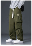 Aidase Work Trousers Men Loose Straight Wide Leg Pants Casual Trousers Soft Sports Pocket aidase-shop