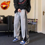 Aidase Male Trousers Baggy Autumn Winter Wide Punk Loose Men's Casual Pants Straight Striped Low Price Stylish High Quality Vintage Y2k aidase-shop