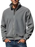 AIDASE  -  Streetwear Fashion Stand Collar Fleece Cardigan Men Retro Fleece Coats 2025 Spring Fall Zipper Outdoor Casual Men's Jacket Coat aidase-shop