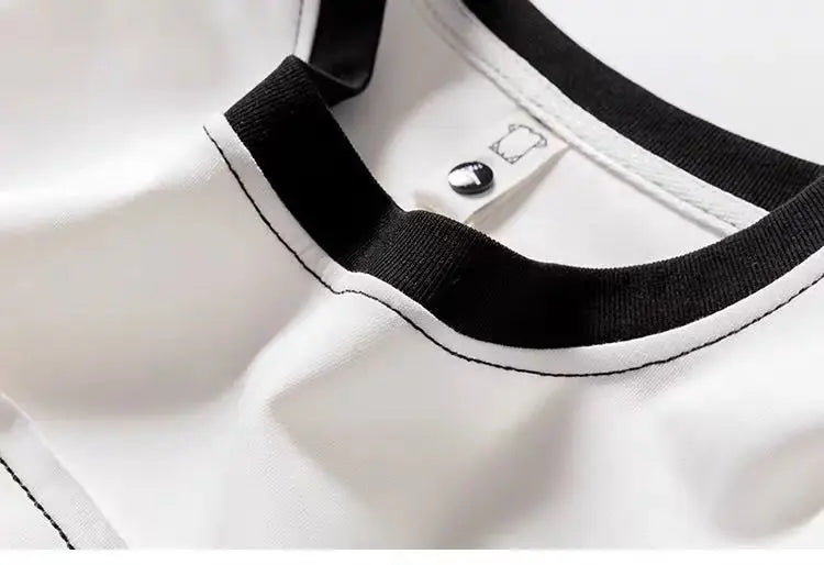 AIDASE  -  Men's Clothing Summer Men's Personalized Round Neck Simple Luxury Breathable T-Shirt Comfortable Lightweight Custom Design aidase-shop