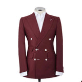 Aidase Luxury Wedding Suits For Men Double Breasted Groom Wear Slim Fit Tuxedos Evening Party 2 Pcs Jacket Pants Custom Made aidase-shop