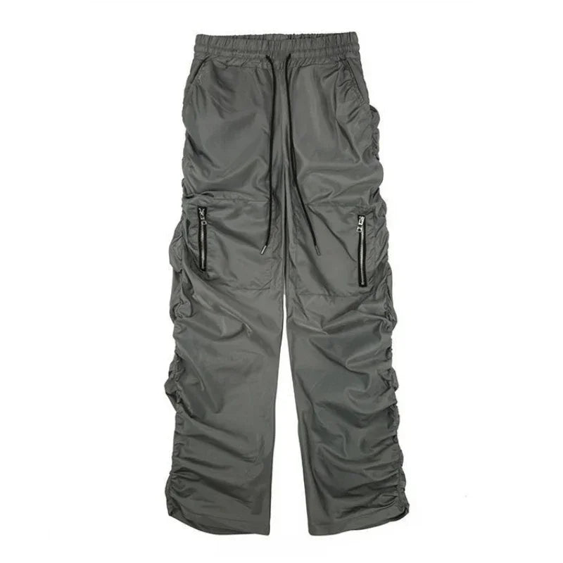 Aidase Cargo Pants for Men Trousers Man Black Grey Stacked Hip Hop Nylon Fashion Aesthetic Designer Oversize Korean Style Baggy Cotton aidase-shop