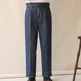 Aidase High Quality Men High Grade Casual Straight Tube Loose Washed Pant High Quality Jeans Men Dress Trouser Straight Leg Pant Naples aidase-shop