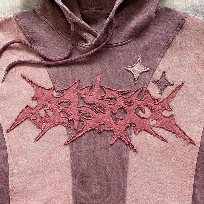 AIDASE  -  Y2k Clothes Hip Hop Patchwork Graphics Hoodie Men Embroidery Pullover Harajuku Retro Long Sleeve Top Sweatshirt Autumn Winter aidase-shop