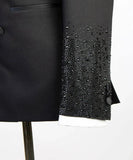 Aidase Luxury Men's Suits Tailored 2 Pieces Blazer Pants Beads Double Breasted Peaked Lapel Pockets Party Custom Made Plus Size aidase-shop