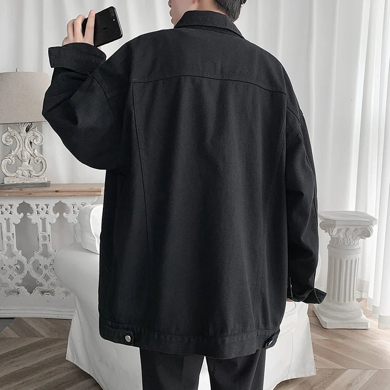 Aidase Mens Jeans Jackets And Coats Single Breasted Korean Version Slim Fit Denim Outwear M-3XL aidase-shop