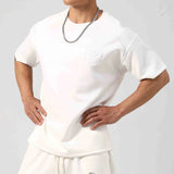 AIDASE  -  Fashionable Florals Embroidery Pullover Tops For Men Daily Leisure Short Sleeve O Neck Tee 2025 Summer Casual Mens Slim T-shirts