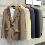 AIDASE  -  Casual Suit Jacket for Men in Spring and Autumn Slim and Free of Ironing Light Mature Style Handsome aidase-shop