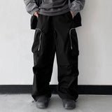 AIDASE  -  Men Pants Patchwork Elastic Waist Loose Joggers Casual Trousers Men Pockets Streetwear 2025 Fashion Cargo Pants S-5XL aidase-shop