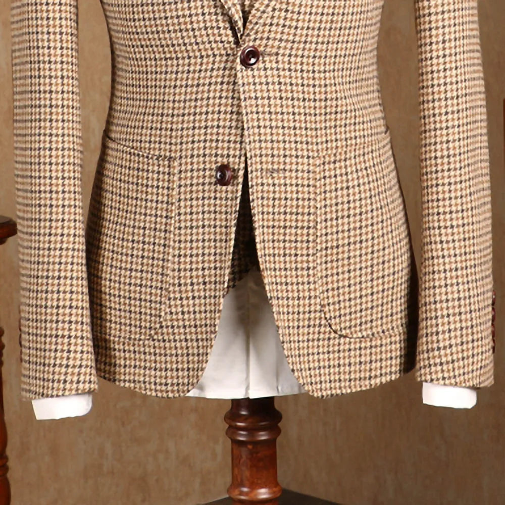 189.02Aidase 3 Piece Formal Classic Plaid Suits for Men Slim Fit Groom Wedding Tuxedo Prom Business Casual Male Suit Jacket Vest with Pants aidase-shop