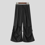 AIDASE  -  2025 Men Wide Leg Pants Joggers Elastic Waist Pleated Trousers Men Streetwear Oversize Korean Style Fashion Long Pants aidase-shop