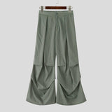 AIDASE  -  2025 Men Wide Leg Pants Joggers Elastic Waist Pleated Trousers Men Streetwear Oversize Korean Style Fashion Long Pants aidase-shop