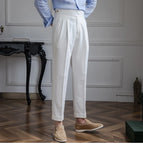 Aidase High Quality Italian Casual High Waist Straight Pants Men Versatile Business Formal Trousers Pant For Men Social Trousers aidase-shop