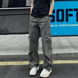 AIDASE  -  New 2025 Pleated Trendy Straight-leg Casual Pants for Men in Summer Thin Loose Outdoor Workwear Quick-drying Trousers aidase-shop