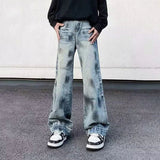 AIDASE  -  High Street Male Jeans Washed Niche Design Vintage Straight-leg Trendy Denim Trousers 2025 New Fashion Menswear 21E6678 aidase-shop