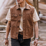 AIDASE  -  Four Seasons Mens Low-Luxury Tough Retro Multi-Pocket Hunting Vest Cargo Camping Outdoor Pocket Multi-Functional Men Dress Cargo aidase-shop