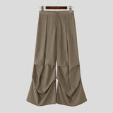 AIDASE  -  2025 Men Wide Leg Pants Joggers Elastic Waist Pleated Trousers Men Streetwear Oversize Korean Style Fashion Long Pants aidase-shop