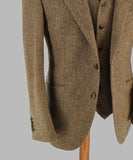 Aidase Brown Men Suits 3 Pieces For Wedding Custom Made Groom Wear Notched Lapel Slim Fit Tuxedos Business Jacket Pants Vest aidase-shop