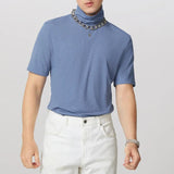 AIDASE  -  Fashion Solid Color Tops Tee Summer Men T-Shirts Short Sleeve Tops Oversize Men's Clothing Male Tee S-3XL Streetwear