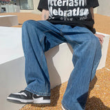 Aidase 4 Colors Baggy Jeans Men Fashion Casual Wide Leg Jeans Men Streetwear Loose Hip Hop Straight Denim Pants Mens Trousers S-2XL aidase-shop