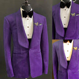 Aidase Fashion Mens Suits Flannel Two-Piece Suit Vintage Business Jacket And Pants Custom Made Velvet Wedding Tuxedos New Hot In Winter aidase-shop