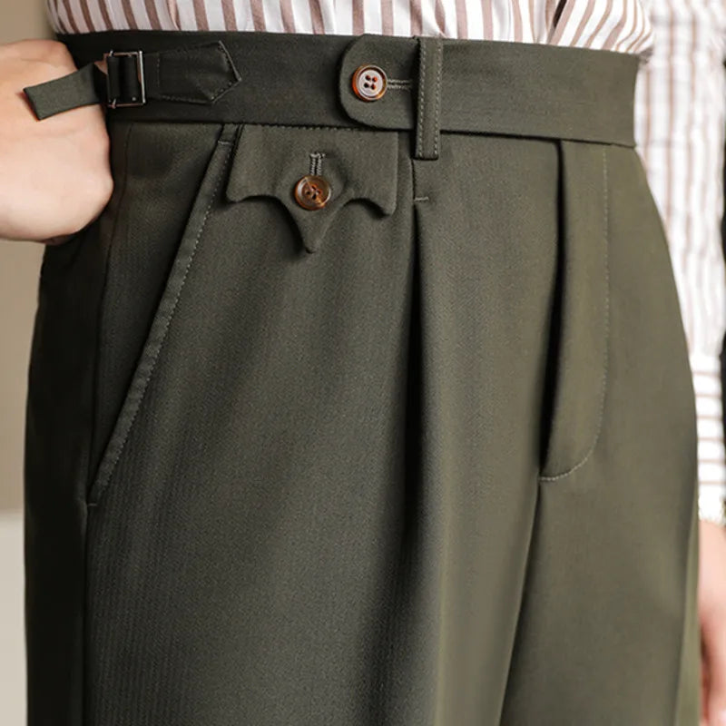 Aidase High Quality Trousers Pant For Man 2023 Office Trouser Men Business Casual Pant British Social Club Outfits Pantalones Hombre aidase-shop