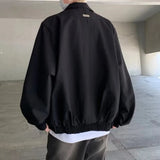 AIDASE  -  Men's Jacket High Street Trendy Korean Style Loose Casual Coats 2025 Autumn New Solid Color Turn-down Collar Tops 21E7691 aidase-shop
