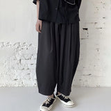 Aidase New Japanese Straight Pants For Men Street Loose All-match Carrot Pantalones Casual Trousers Neutral Nine-point Wide-leg Pants aidase-shop
